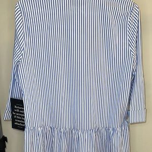 Tuckernuck Royal Shirt Dress - Blue Striped - Size Small (S)